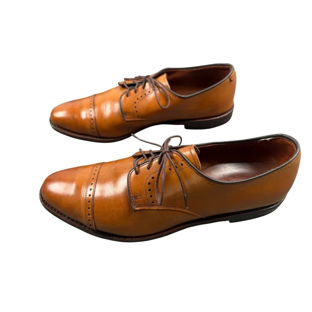 Allen Edmonds Clifton Men's Derby Oxford Walnut Leather Cap Toe Shoe 12 D